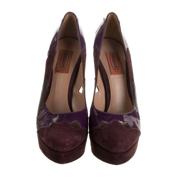 MISSONI | Purple Color Block Heels - Picture 5 of 15